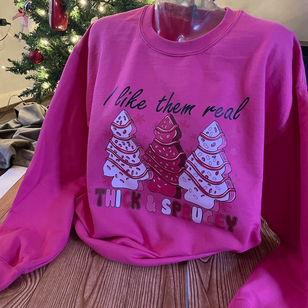 Christmas sweater. THICK AND SPRUCEY. brand new!